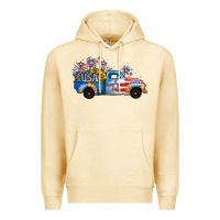 Pina Colada USA 4th of July Sunflower Truck Premium Hoodie - Jasminsmagicworld