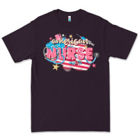 Plum American Nurse Premium Tee - FaDigitalArtStudio