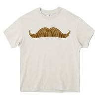 Cream moustache fa element Heavy Core Tee - FaDigitalArtStudio