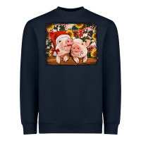 Navy christmas pigs Heavyweight Sweatshirt - Jasminsmagicworld