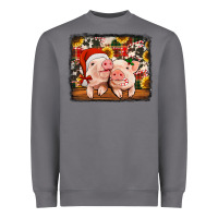 Storm christmas pigs Heavyweight Sweatshirt - Jasminsmagicworld