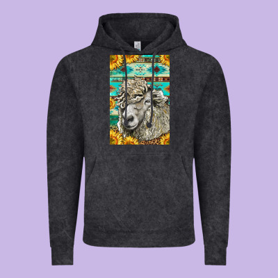 Western Lincoln Sheep Vintage Hoodie Designed By Lillyallendesigns