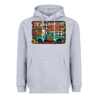 Heather Grey merry christmas farm truck Heavyweight Hoodie - Jasminsmagicworld