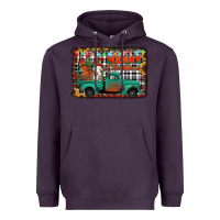 Plum merry christmas farm truck Heavyweight Hoodie - Jasminsmagicworld