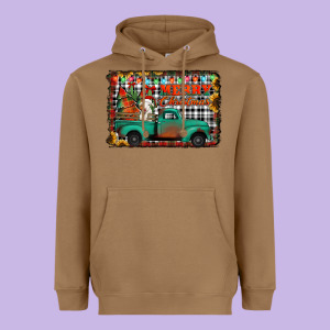 Merry Christmas Farm Truck Heavyweight Hoodie Designed By Jasminsmagicworld
