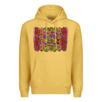 Antique Gold mardi gras crawfish brushstrokes Premium Hoodie - Artiststas
