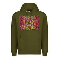 Army Green mardi gras crawfish brushstrokes Premium Hoodie - Artiststas