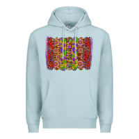 Blue Mist mardi gras crawfish brushstrokes Premium Hoodie - Artiststas