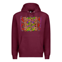 Burgundy mardi gras crawfish brushstrokes Premium Hoodie - Artiststas