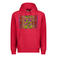 Cardinal mardi gras crawfish brushstrokes Premium Hoodie - Artiststas