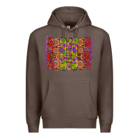 Coffee mardi gras crawfish brushstrokes Premium Hoodie - Artiststas
