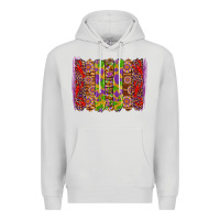 Dove Grey mardi gras crawfish brushstrokes Premium Hoodie - Artiststas