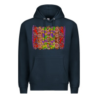 Navy mardi gras crawfish brushstrokes Premium Hoodie - Artiststas