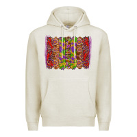 Oatmeal Heather mardi gras crawfish brushstrokes Premium Hoodie - Artiststas