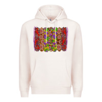 Pale Pink mardi gras crawfish brushstrokes Premium Hoodie - Artiststas