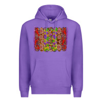 Purple mardi gras crawfish brushstrokes Premium Hoodie - Artiststas