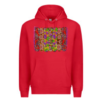 Red mardi gras crawfish brushstrokes Premium Hoodie - Artiststas