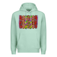 Seafoam mardi gras crawfish brushstrokes Premium Hoodie - Artiststas