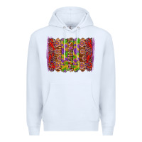 White mardi gras crawfish brushstrokes Premium Hoodie - Artiststas