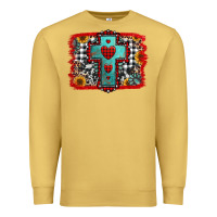 Antique Gold Christmas cross with background Premium Sweatshirt - Jasminsmagicworld