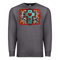 Charcoal Heather Christmas cross with background Premium Sweatshirt - Jasminsmagicworld