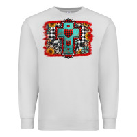 Dove Grey Christmas cross with background Premium Sweatshirt - Jasminsmagicworld