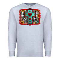Heather Grey Christmas cross with background Premium Sweatshirt - Jasminsmagicworld