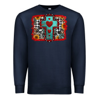 Navy Christmas cross with background Premium Sweatshirt - Jasminsmagicworld