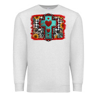 Oatmeal Heather Christmas cross with background Premium Sweatshirt - Jasminsmagicworld