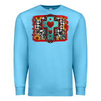 Ocean Blue Christmas cross with background Premium Sweatshirt - Jasminsmagicworld