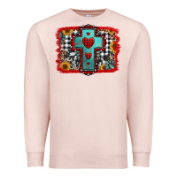 Pale Pink Christmas cross with background Premium Sweatshirt - Jasminsmagicworld