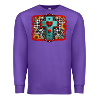 Purple Christmas cross with background Premium Sweatshirt - Jasminsmagicworld