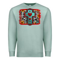 Seafoam Christmas cross with background Premium Sweatshirt - Jasminsmagicworld