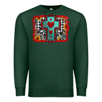 Sports Green Christmas cross with background Premium Sweatshirt - Jasminsmagicworld