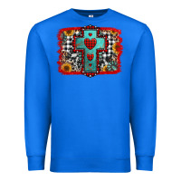 True Royal Christmas cross with background Premium Sweatshirt - Jasminsmagicworld