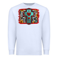 White Christmas cross with background Premium Sweatshirt - Jasminsmagicworld