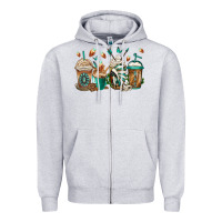Heather Grey indian headdress coffee cups Zipper Hoodie - Jasminsmagicworld