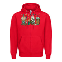 Red indian headdress coffee cups Zipper Hoodie - Jasminsmagicworld
