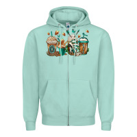 Seafoam indian headdress coffee cups Zipper Hoodie - Jasminsmagicworld