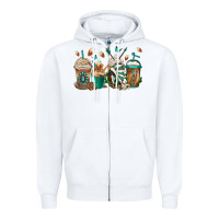 White indian headdress coffee cups Zipper Hoodie - Jasminsmagicworld