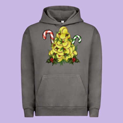 Softball Christmas Tree Urban Hoodie Designed By Ranaportraitstore