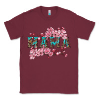 Burgundy mama with cherry blossoms Classic Tee - Artiststas