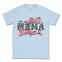 Dusty Blue mama with cherry blossoms Classic Tee - Artiststas