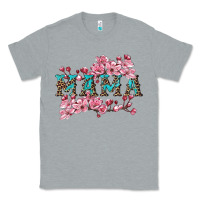 Heather Grey mama with cherry blossoms Classic Tee - Artiststas
