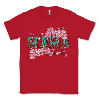 Red mama with cherry blossoms Classic Tee - Artiststas