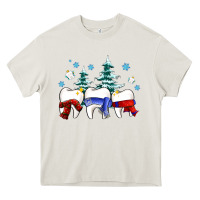 Cream dental christmas tree teeth and winter ado Heavy Core Tee - OliviaCreatesArt