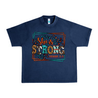 Navy She is strong proverbs 31:25 Urban Heavy Tee - LillyAllenDesigns