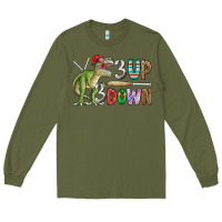 Army Green 3 up 3 down rex Long Sleeve Tee - CowhideDigitalArt
