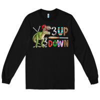 Black 3 up 3 down rex Long Sleeve Tee - CowhideDigitalArt