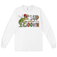 White 3 up 3 down rex Long Sleeve Tee - CowhideDigitalArt
